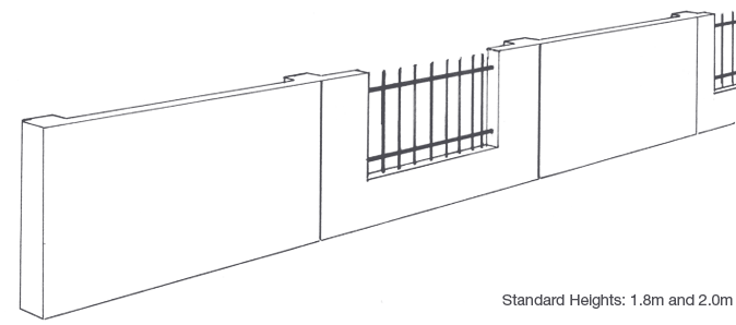 Cutout style Precast Concrete Fencing