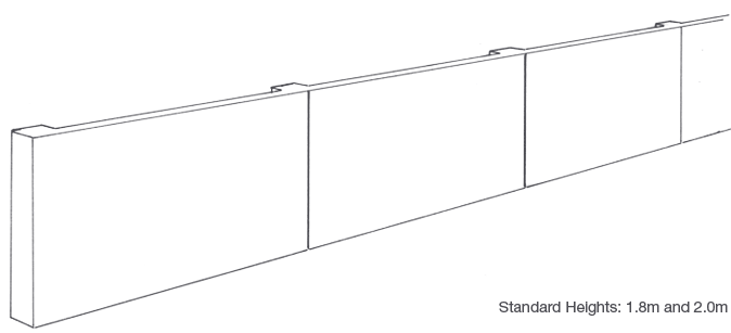 Inline style Precast Concrete Fencing
